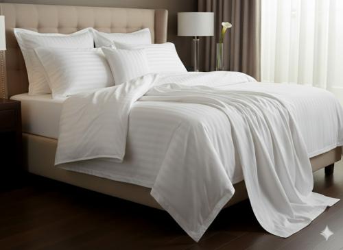 Çift kişilik Otel çarşafı 280x300cm 83 tel çizgili kumaş